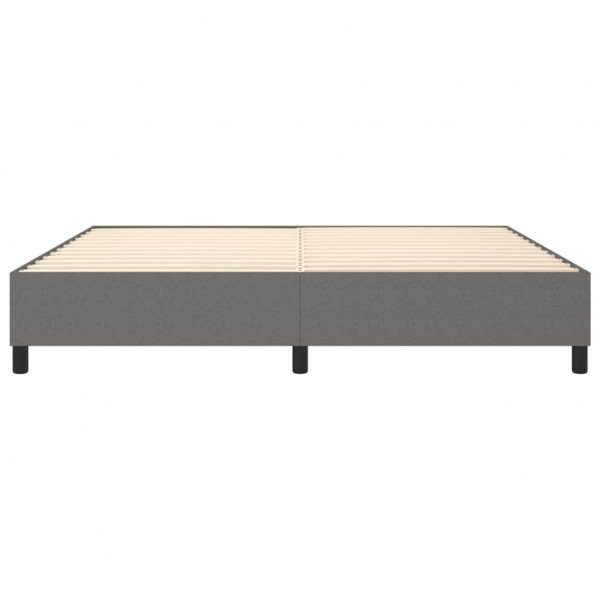 Estructura de cama box spring tela gris oscuro 200x200 cm M 5