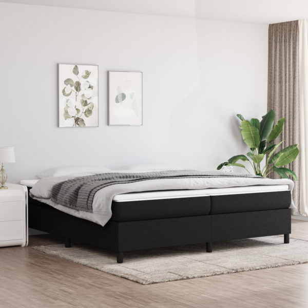 Estructura de cama box spring tela negro 200x200 cm D
