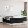 Estructura de cama box spring tela negro 200x200 cm 1