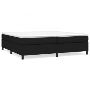 Estructura de cama box spring tela negro 200x200 cm H