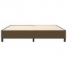 Estructura de cama box spring tela marrón oscuro 200x200 cm 5