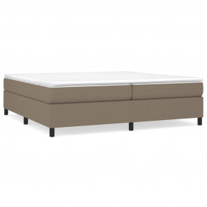 Estructura de cama box spring tela gris taupe 200x200 cm H
