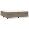 Estructura de cama box spring tela gris taupe 200x200 cm 2