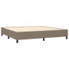 Estructura de cama box spring tela gris taupe 200x200 cm 4