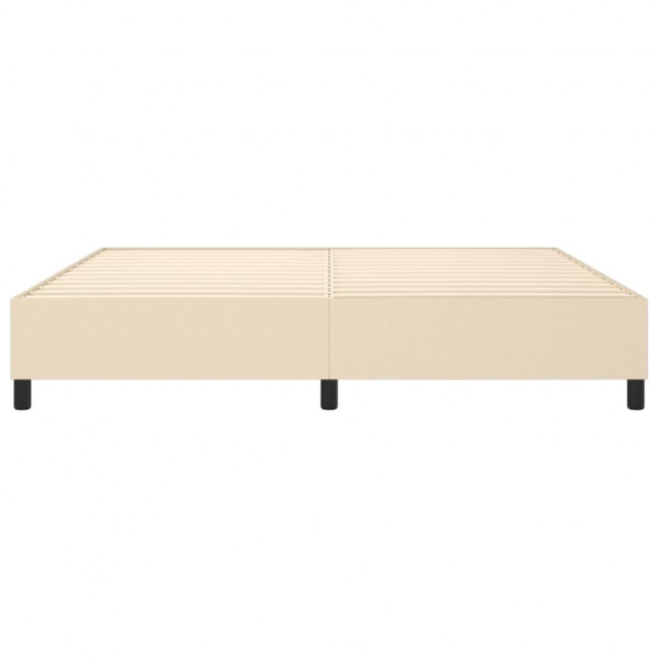 Estructura de cama box spring tela color crema 200x200 cm M 5