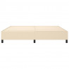 Estrutura de cama sem colchão 200x200 cm tecido cor creme 5