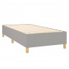 Estructura de cama box spring tela gris claro 90x190 cm 4