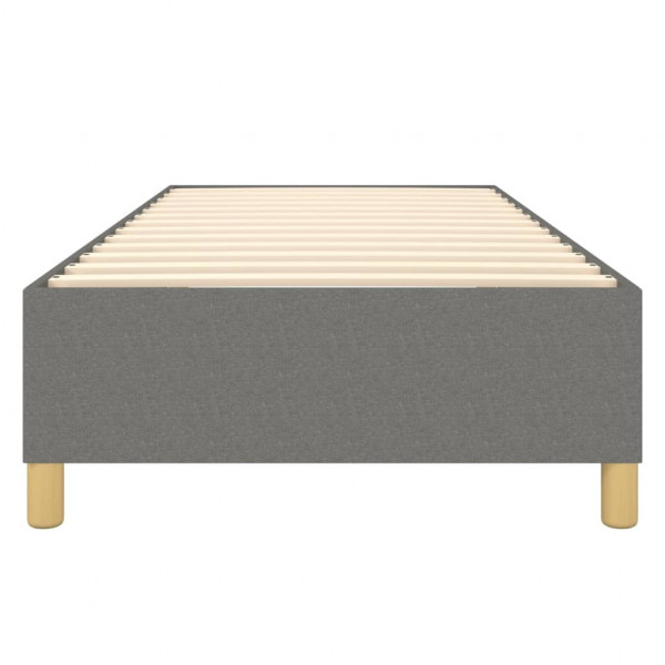 Estructura de cama box spring tela gris oscuro 90x190 cm M 5