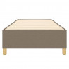 Estructura de cama box spring tela gris taupe 90x190 cm 5