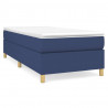 Estructura de cama box spring tela azul 90x190 cm 2