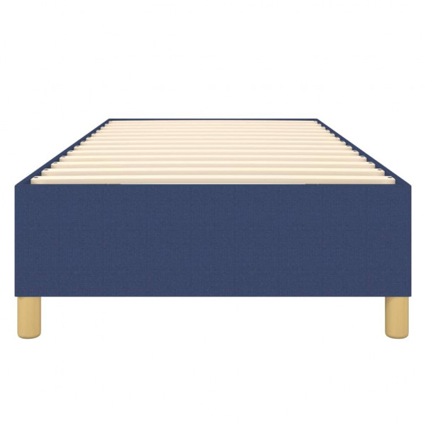 Estructura de cama box spring tela azul 90x190 cm M 5