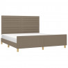 Cama sem colchão 160x200 cm tecido castanho-acinzentado 3