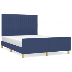Estrutura de cama sem colchão 140x200 cm tecido azul H