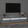 Mueble de TV con luces LED gris sonoma 195x35x40 cm 3