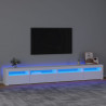 Mueble de TV con luces LED blanco 270x35x40 cm 1