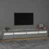 Mueble de TV con luces LED gris hormigón 270x35x40 cm 3