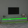 Mueble de TV con luces LED gris sonoma 270x35x40 cm 4