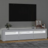 Mueble de TV con luces LED blanco 180x35x40 cm 3