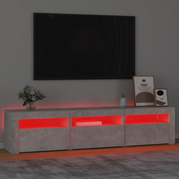 Móvel de TV com luzes LED 180x35x40 cm cinza sonoma M 5