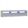 Mueble de TV con luces LED gris Sonoma 180x35x40 cm 2