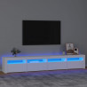 Mueble de TV con luces LED blanco 240x35x40 cm 1