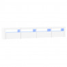 Mueble de TV con luces LED blanco 240x35x40 cm 2