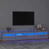 Mueble de TV con luces LED gris Sonoma 240x35x40 cm 1