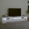 Mueble de TV con luces LED blanco 260x36.5x40 cm 3