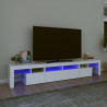 Móvel de TV com luzes LED 230x36.5x40 cm branco 1