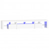 Mueble de TV con luces LED blanco 230x36.5x40 cm 2