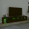 Mueble de TV con luces LED Negro 230x36.5x40 cm 4