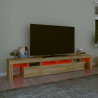 Mueble de TV con luces LED roble Sonoma 230x36.5x40 cm 5