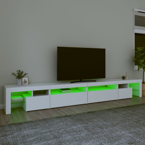Mueble de TV con luces LED blanco 290x36.5x40 cm M 4