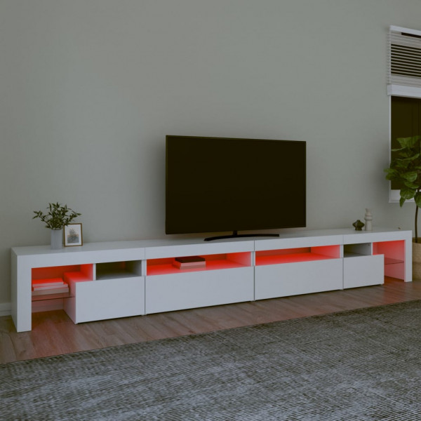Mueble de TV con luces LED blanco 290x36.5x40 cm M 5