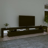 Mueble de TV con luces LED negro 290x36.5x40 cm 4