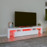 Mueble de TV con luces LED blanco 200x36.5x40 cm 5