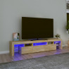 Mueble de TV con luces LED roble Sonoma 200x36.5x40 cm 1