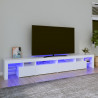 Mueble de TV con luces LED blanco 260x36.5x40 cm 1