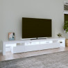 Mueble de TV con luces LED blanco 260x36.5x40 cm 3