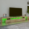 Mueble de TV con luces LED roble Sonoma 260x36.5x40 cm 4