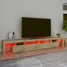 Mueble de TV con luces LED roble Sonoma 260x36.5x40 cm 5