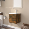 Mueble de baño con lavabo madera contrachapada roble ahumado 1