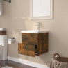 Mueble de baño con lavabo madera contrachapada roble ahumado 4
