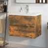 Mueble de baño con lavabo madera contrachapada roble ahumado 1