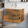 Mueble de baño con lavabo madera contrachapada roble ahumado 4