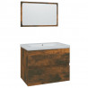 Set de muebles de baño madera contrachapada color roble ahumado 2