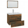 Set de muebles de baño madera contrachapada color roble ahumado 3