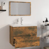 Set de muebles de baño madera contrachapada color roble ahumado 4
