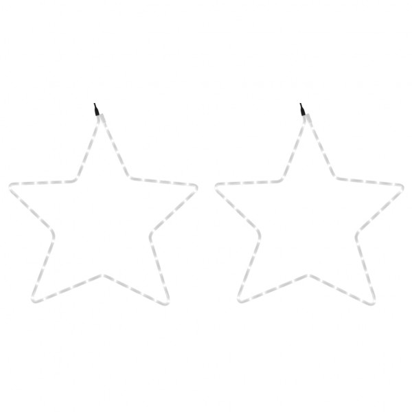 Figuras estrellas Navidad con 48 LED 2 uds blanco cálido 56cm M 3