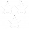 Figuras estrellas Navidad con 48 LED 3 uds blanco cálido 56cm 3